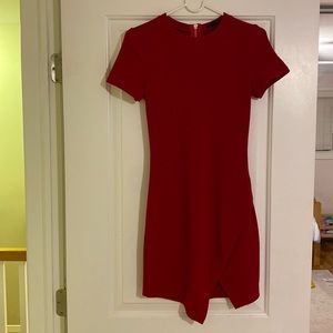Red fitted dress